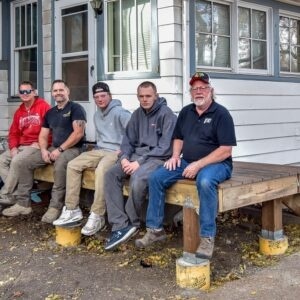 members from the remodelers council on the deck they finished at Beth Haven Nov 2021