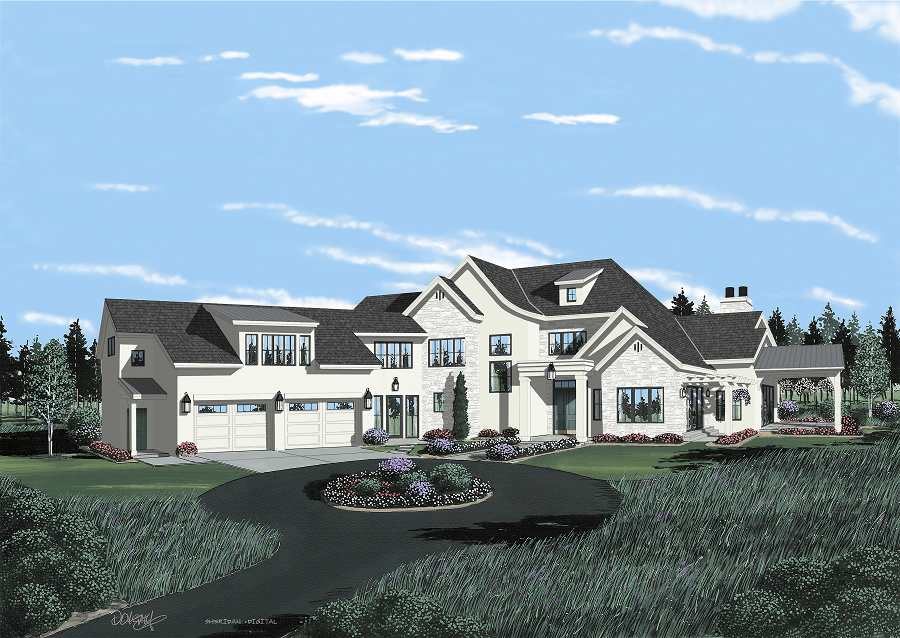 All About Home Design - rendering of their 2022 Parade home