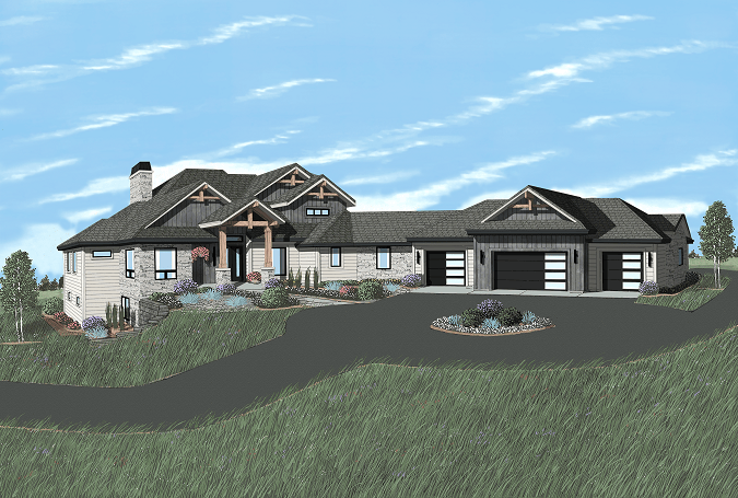 Murphy's Custom Homes - rendering of their 2022 Parade home