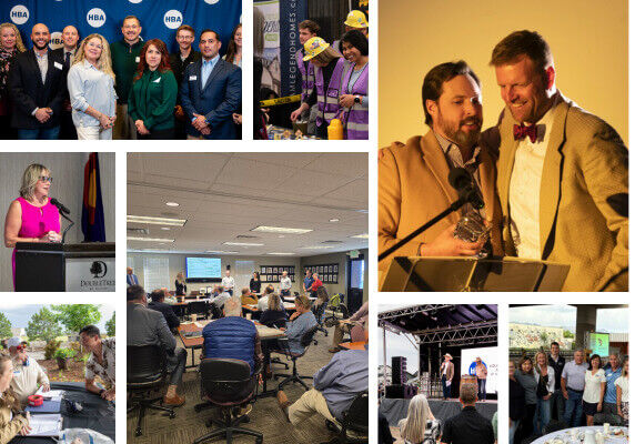 Collage of members at events